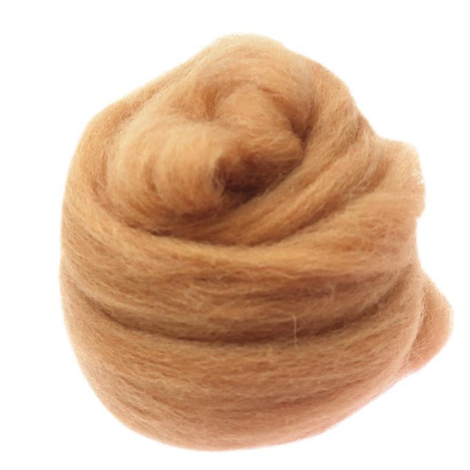 Handmade 10g Wool Roving Fibre For  Felting Materials Brown