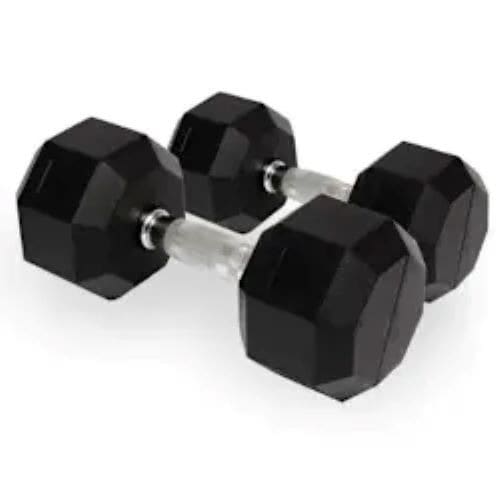 Rubber Hex Dumbbell Pair- 10kga