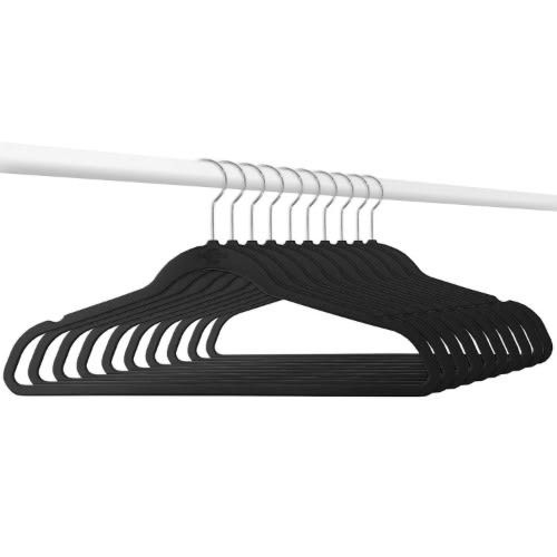 Elite Velvet Hangers With Chrome Hooks -50 Pcs