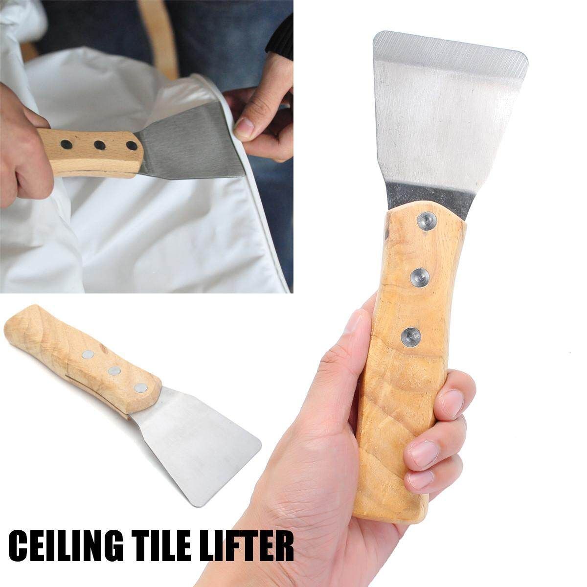 21cm Stainless Steel Wood Ceiling Tile Lifter Puller Remover Extractor Shovel