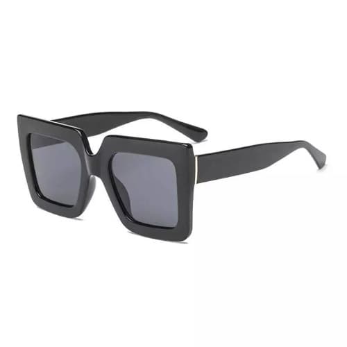 Ladies Oversized Square Sunglasses - Black