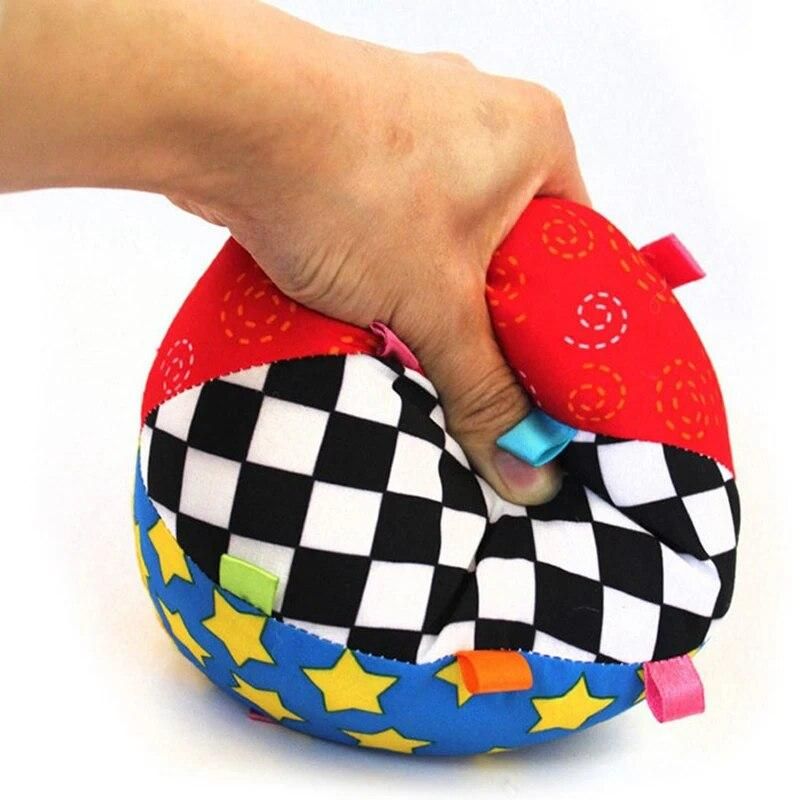 New Colorful Baby Children's Ring Bell Ball Baby Toy Ball Educational Cotton Bell Ball Toys