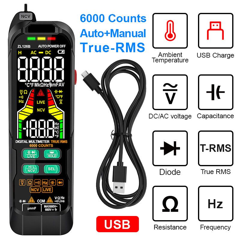 Digital Multimeter Meter Alternating Current Direct Current