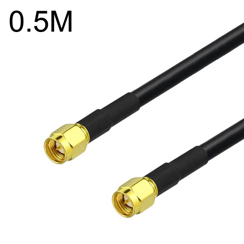 SMA Male To SMA Male RG58 Coaxial Cable, Cable Length:0.5m