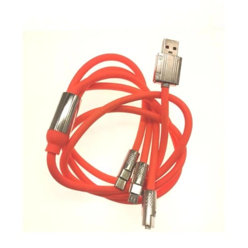 3-in-1 Mobile Fast Charger Cable - Orange