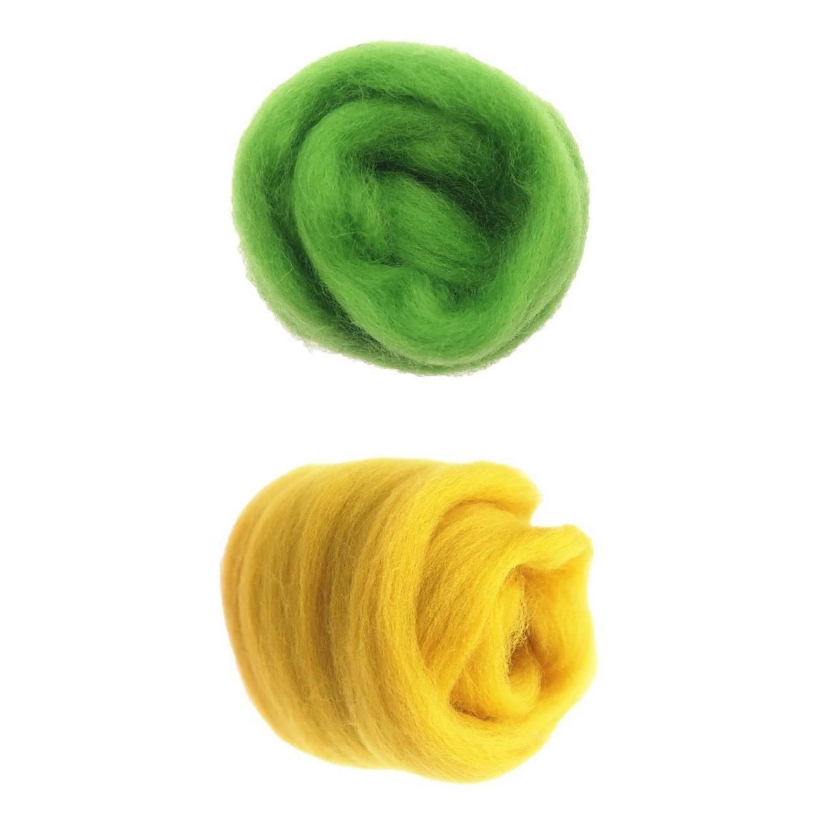 2 Pieces Handmade Wool Fiber Superior For Felting