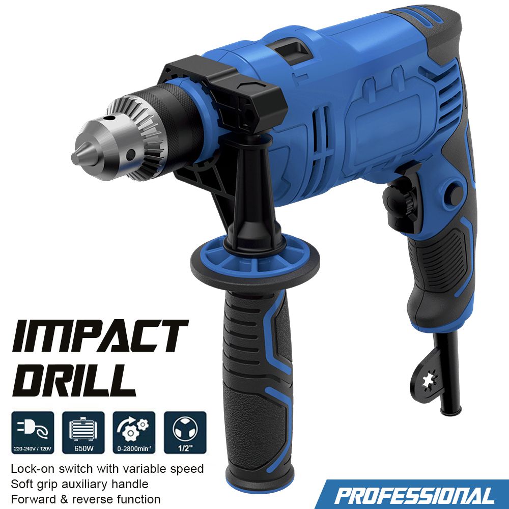 Hammer Drill 650W 5.5A 3000RPM Hammer Drill 2 In 1 Handle