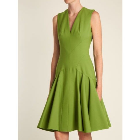 Women's  Green Sleeveless Dress