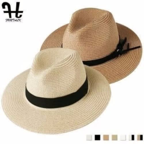 Fedora Straw Hat - 2 Pieces