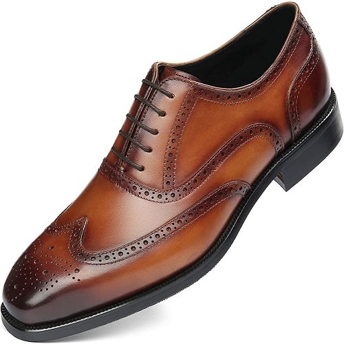 Male Leather Shoe - Brown