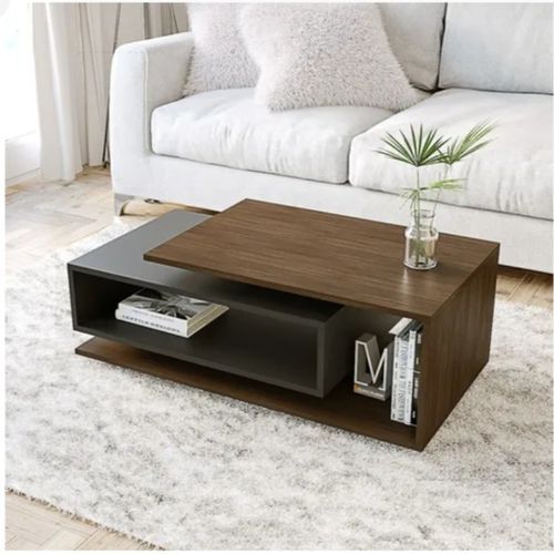 Homely 3D Wooden Coffee Table Brown And Black