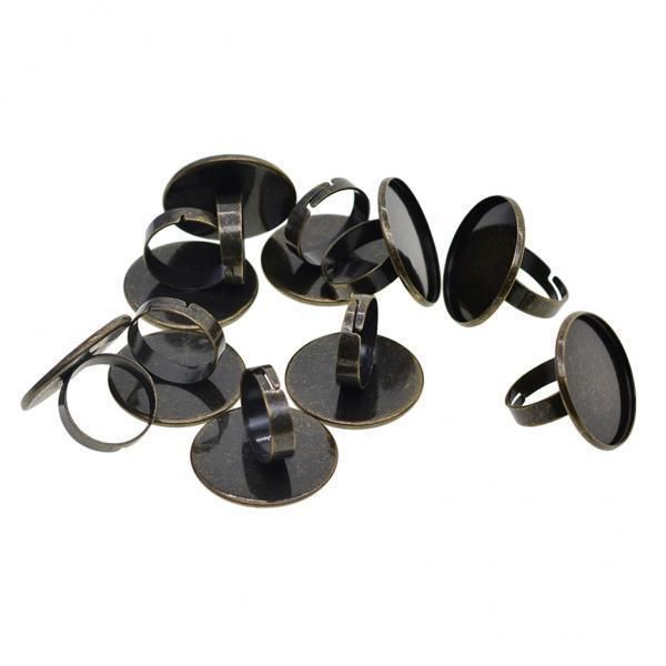 2x 10 Pieces Smooth  Adjustable  Settings Blank/Base, 5mm