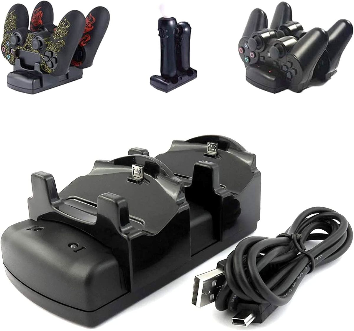 Controller Charger Charging Station Dock Stand For PS4 PS3