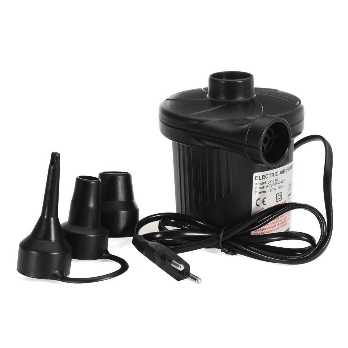 ELECTRIC AIR PUMP FOR INFLATABLE BED AIRBED CAMPING FOOT AIRPUMP