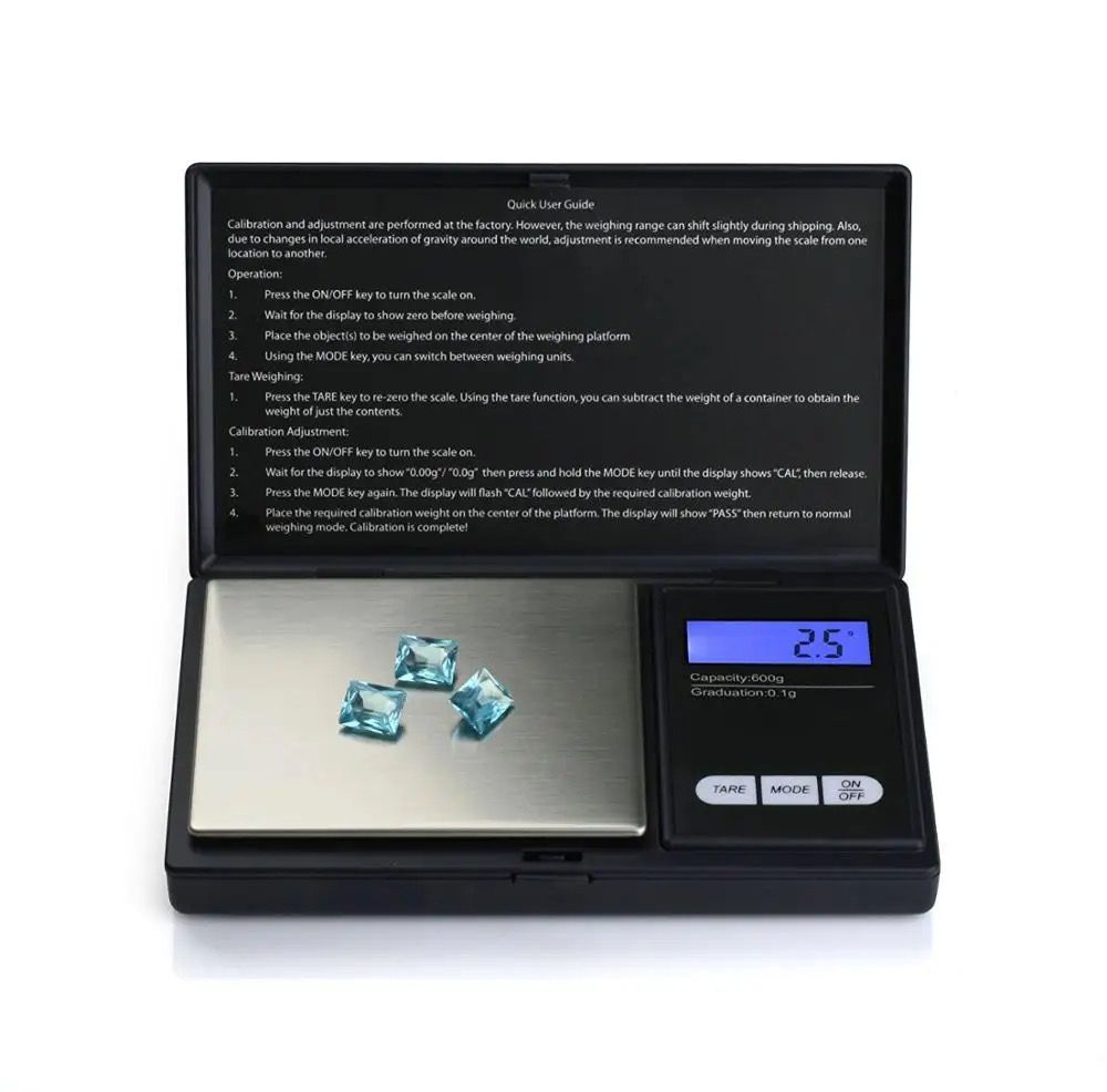 Pocket Digital Scale LCD Display - 500g/0.1g