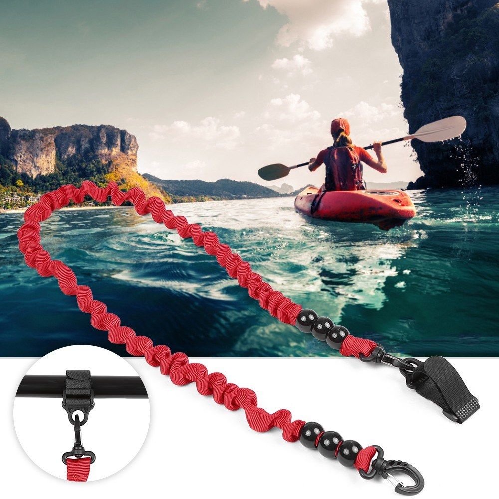 Elastic Paddle Leash Kayak Canoe Safety Fishing Rod Rowing