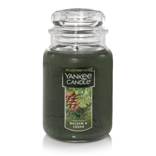 Balsam & Cedar Large Jar Single Wick Candle - Green