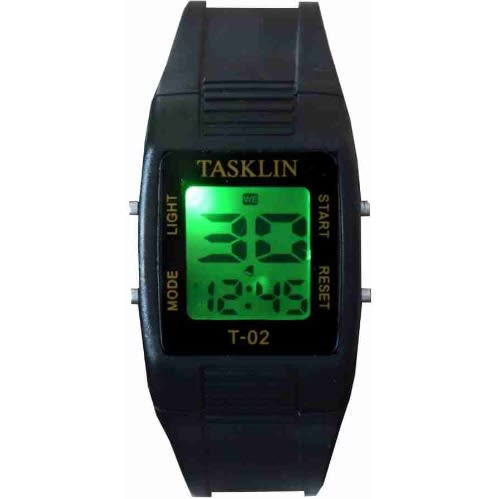 Teens Unisex Led Light Digital Watch- Black