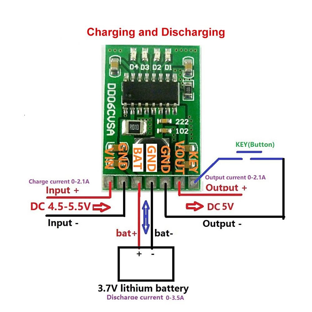 Automation Relay Module DC5V/2.1A Charge And Discharge
