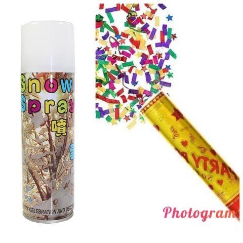 10pcs Snow And 10pcs Party Popper
