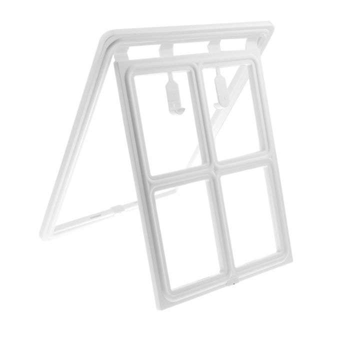 Pet Dog Door For Screen Cat Sliding Screen Door, Automatic 2 White L
