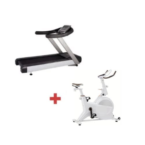 6hp Heavy Duty Commercial Treadmill Plus Free Spinning Bike