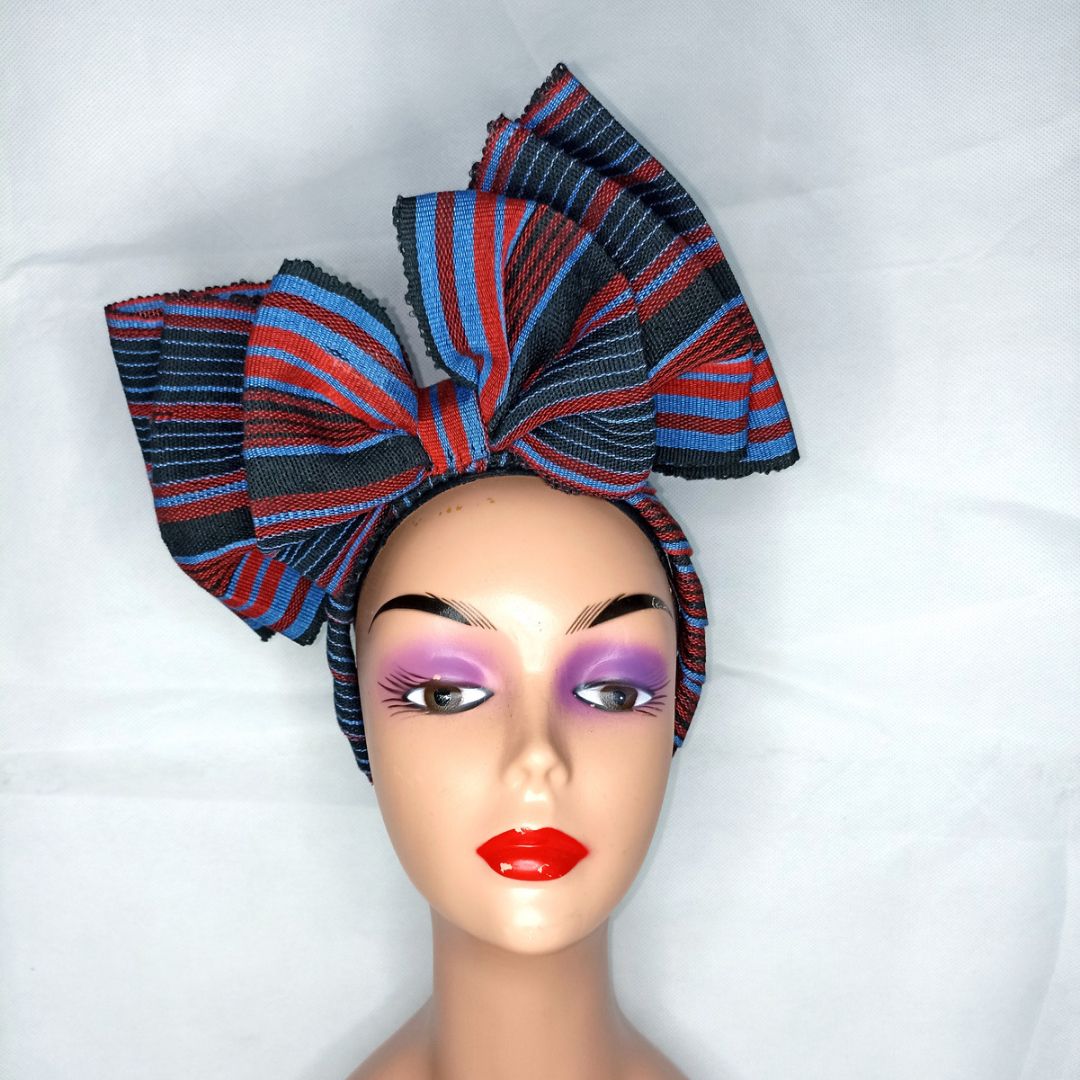 Asooke Fabric Headband Headwear Hairband Headpiece Women Autogele -Multicolour