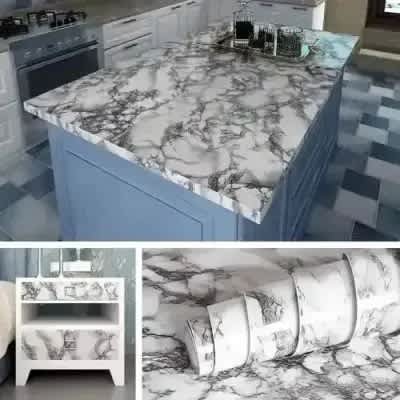 Waterproof Marble Self Adhesive Pvc Film Contact Paper