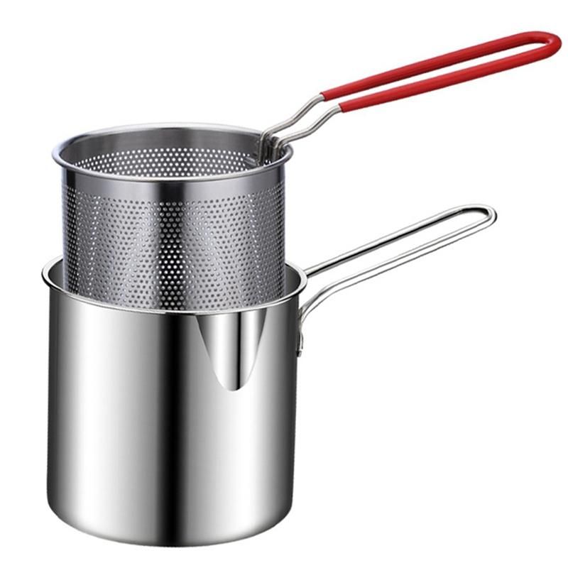 Stainless Steel Deep Frying Pot Tempura French Fries Fryer