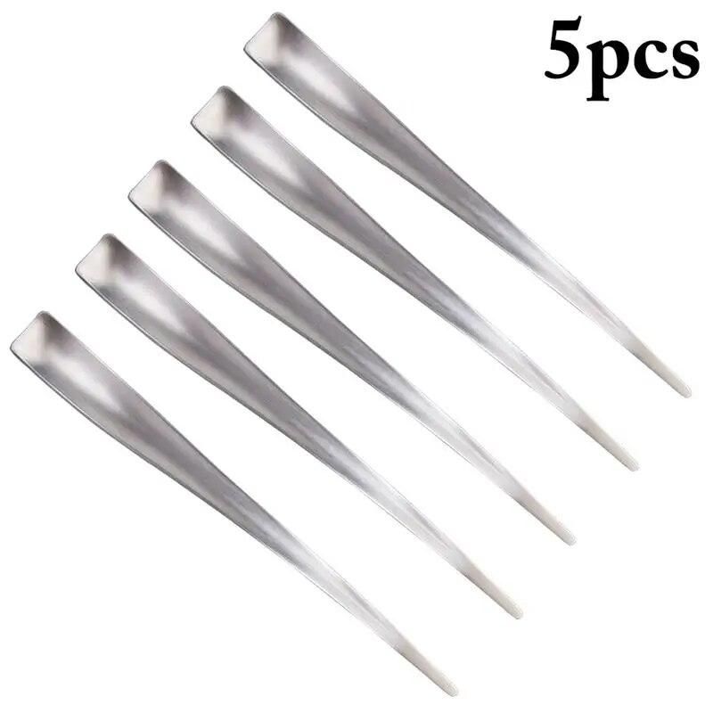 5pcs Creative Stainless Steel Milk Coffee Spoon Ice Cream Dessert Tea Spoon For Picnic Kitchen Accessories Tools