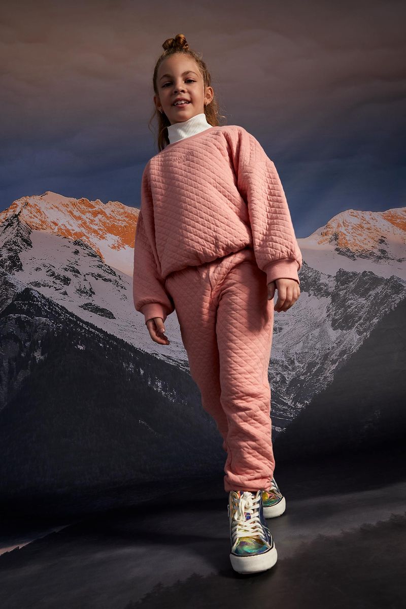 Girl - Relax Fit Knitted Bottom Trousers - Bordeaux