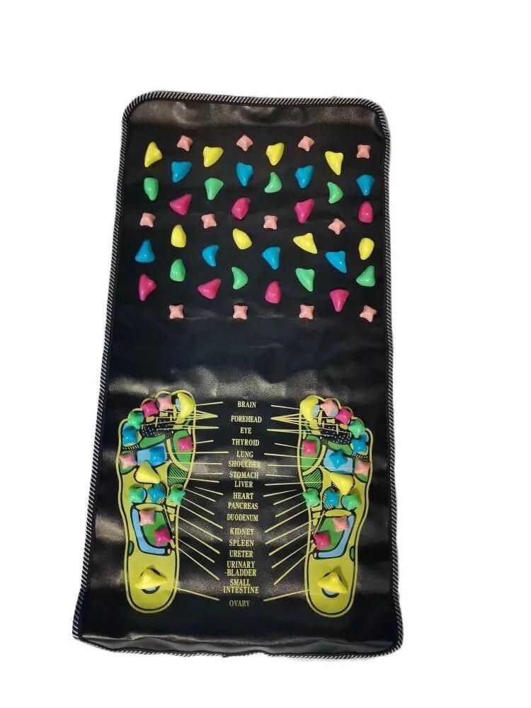 Health Road 70*35 Imitation Stone Foot Massage Mat Pebble Fitness Equipment Gift Walk on Stone Mat