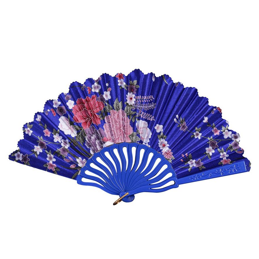 Wedding 0318#30 Folding Hand Silk Lace Flower Chinese 1PC Dance Wedding Fan Decor Chinese 2021 Fan New Style Party Style Folding