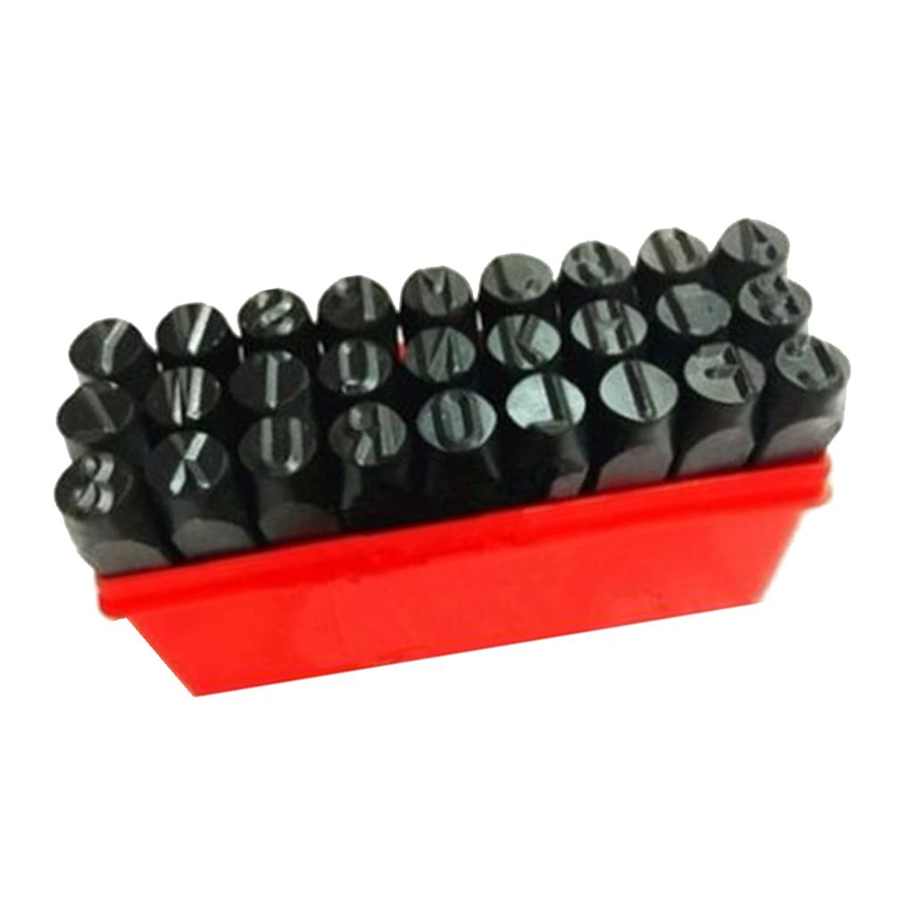 AZ ALPHABET LETTER With  Metal Stamp Punch Tool Marker Wood Craft