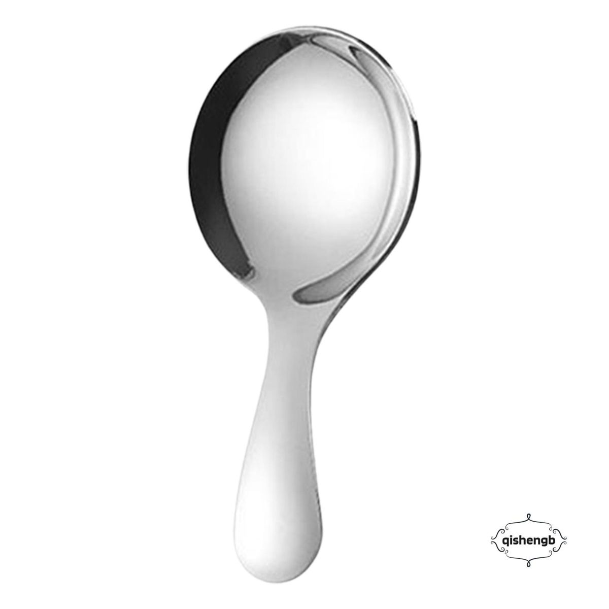 304 Spoon Stainless Steel Short Handle Round Head Ice Cream