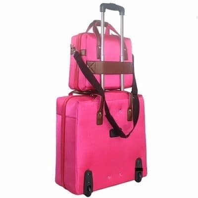 2 In 1 Travelling Luggage - Pink