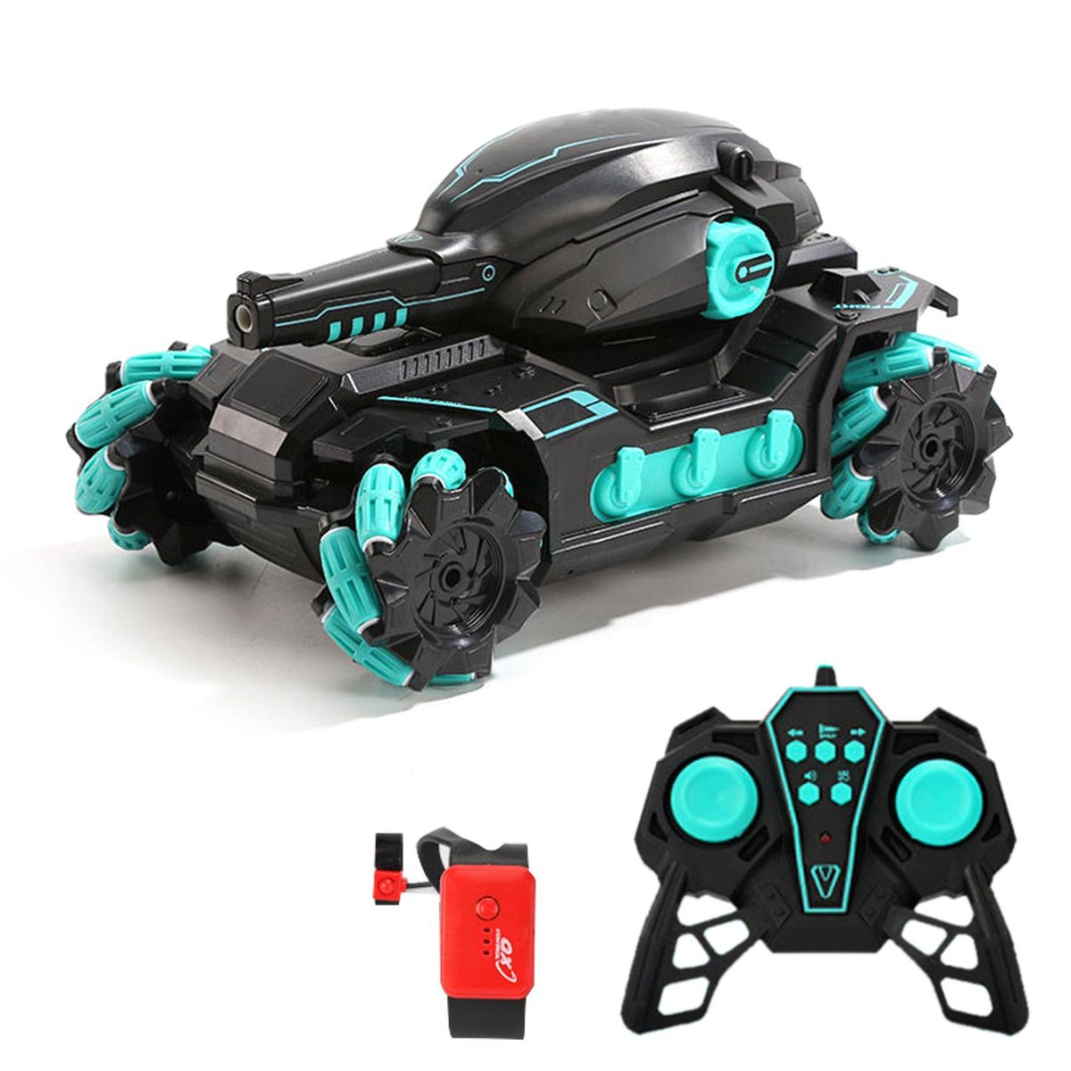 RC Car 2.4GHz Water Bead Car 4WD 360&deg; Rotating 2 Control Mode with Light Music Drift for Boys