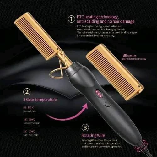 Electric Hot Comb Straightener (1 Comb)