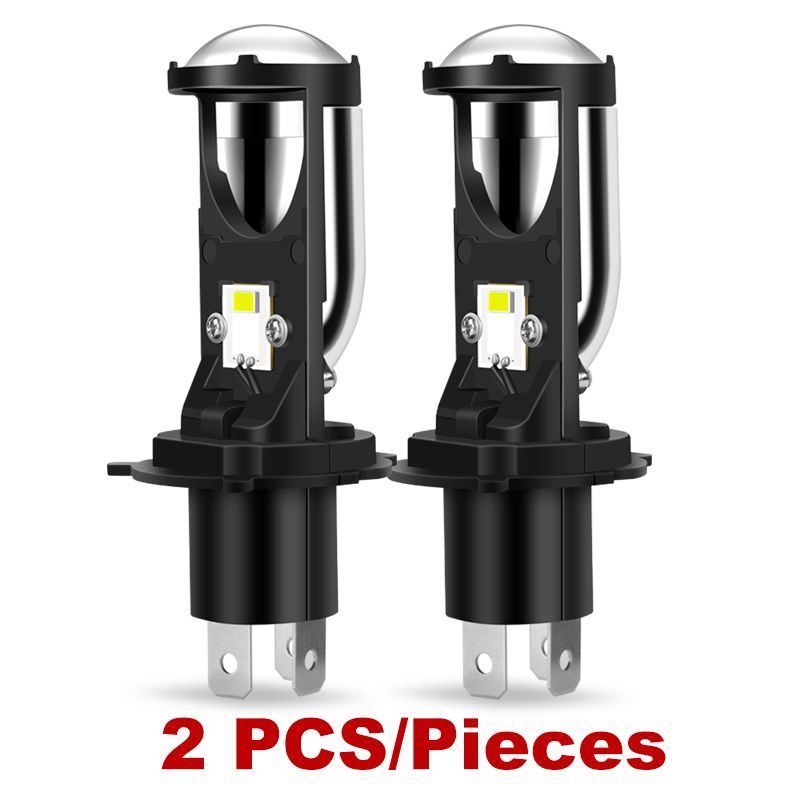 Projector Headlight Lens Automobles Bulb LED H4 Headlamp Conversion Kit Hi/Lo Beam Headlight 6500K 2pcs