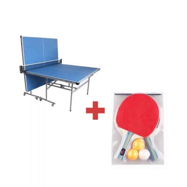 Butterfly Outdoor Table Tennis Board - Blue + Free Bat & Tennis balls