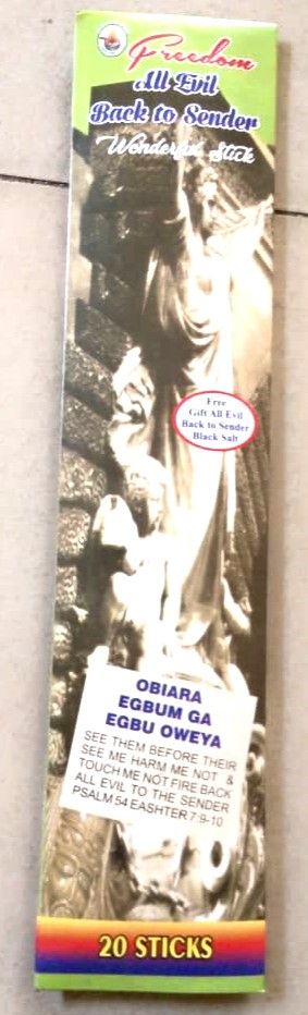 BACK TO SENDER INCENSE 20 STICKS