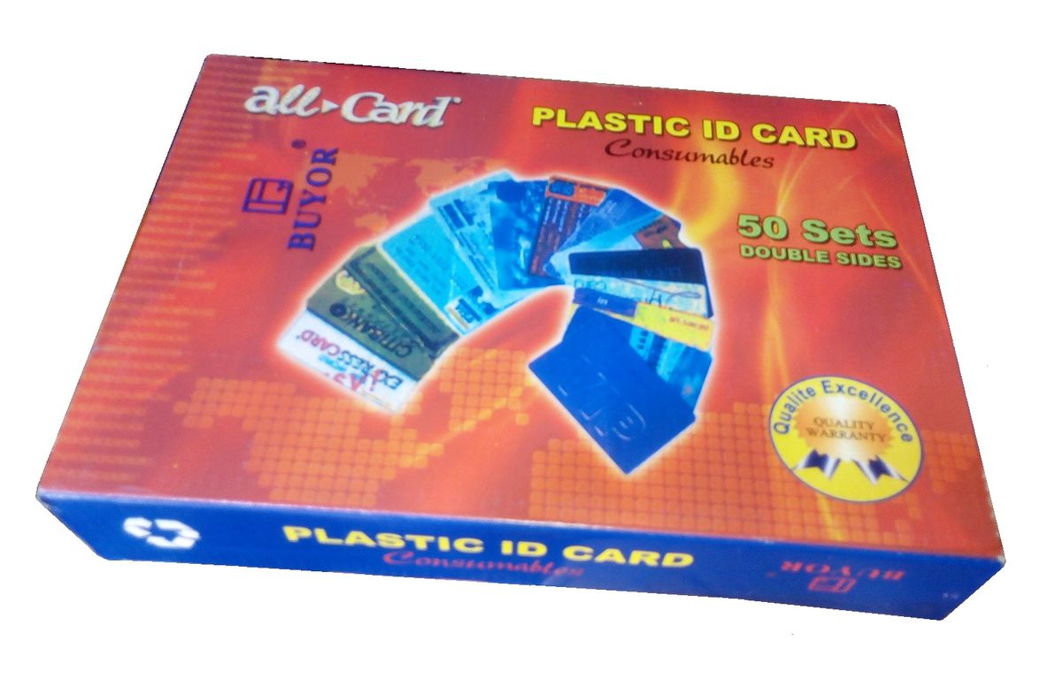 Plastic ID Card Consumables - 50 Sets (Double Sides)