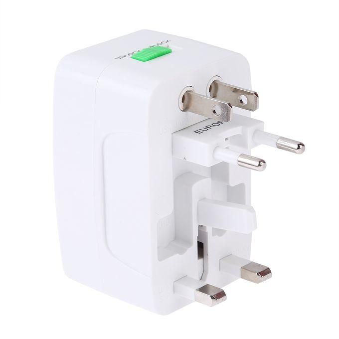 110-250V Travel Universal Converter With Dual USB Interfaces EU / UK / US / AU Plug Standard Wall Charger Travel Adapter