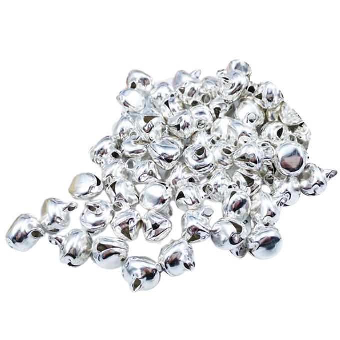 100Pcs/Set Jingle Bells Nordic Style Shatter-proof-Silver