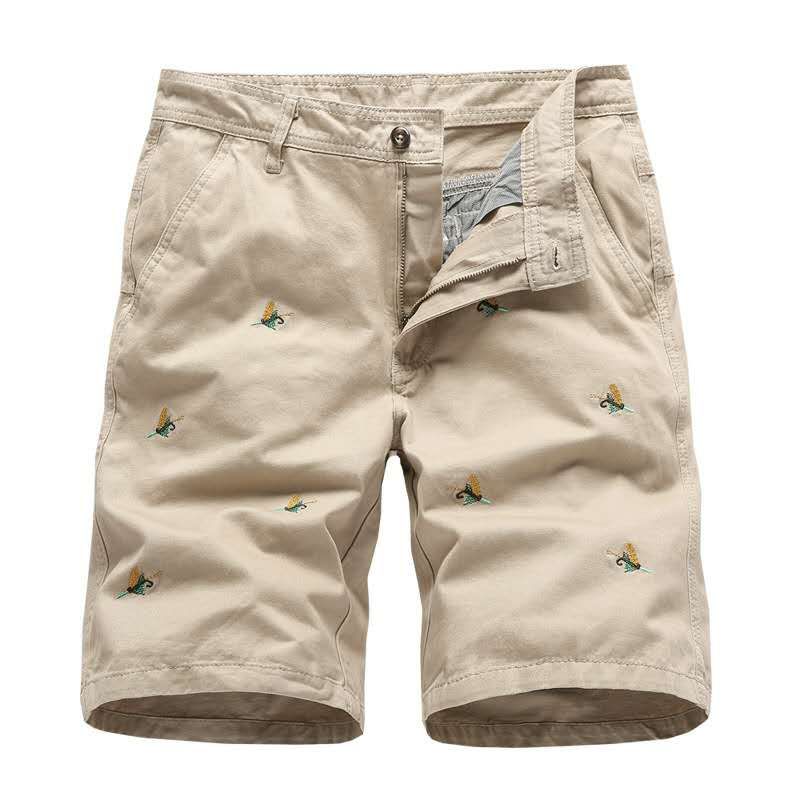 Men's Sports And Leisure Embroidery Shorts