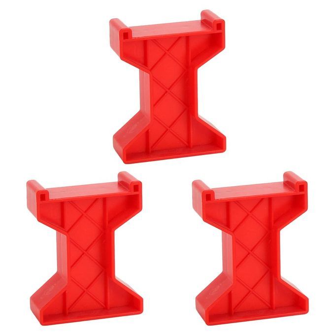 3 Pack Train Bridge Piers Railway Accessories Compatible Style A Red