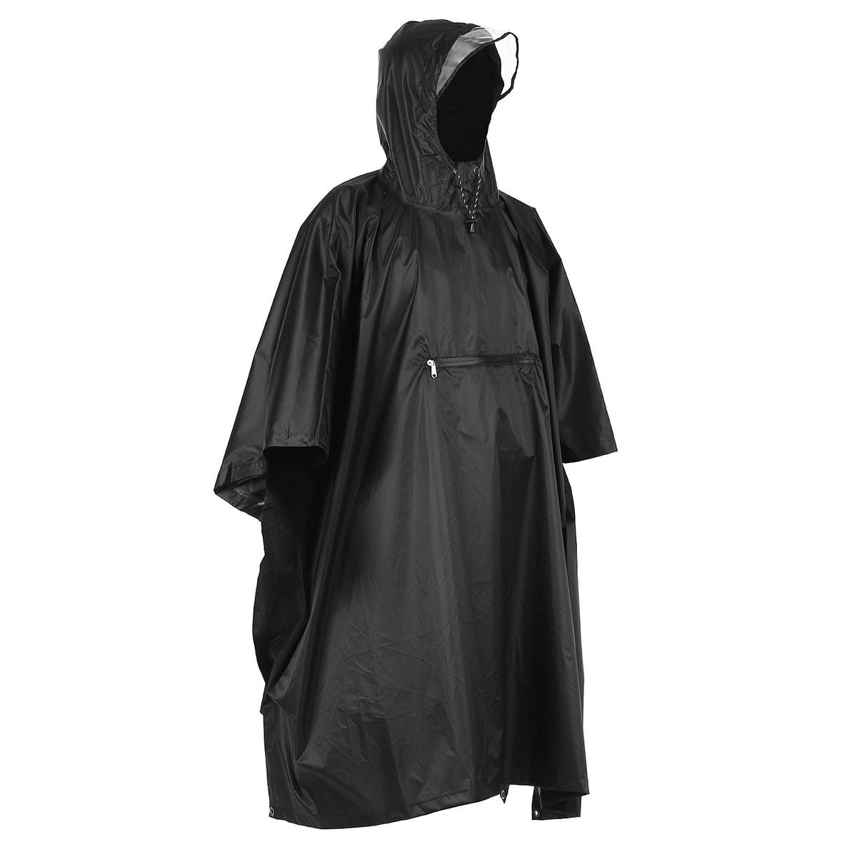 Lixada Hooded Rain Poncho Waterproof Raincoat Jacket Cycling Rain Cover for Outdoor Camping Hiking Fishing