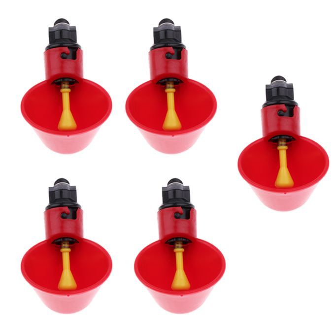 5x Chicken Water Drinker Cups Poultry Drinking Plastic Bowl Automatic