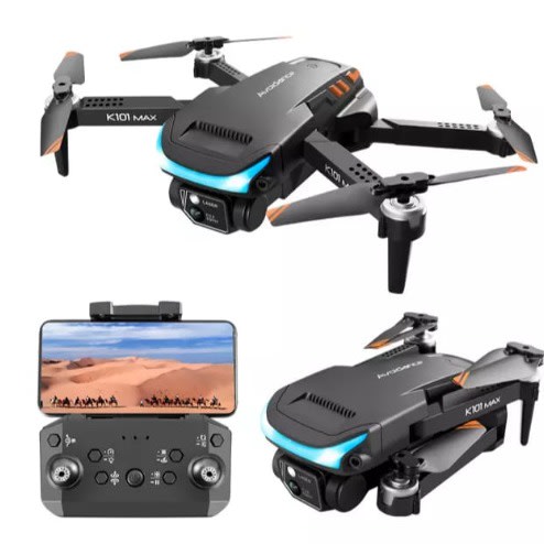 Professional Pocket Quadcoptert Drone - Wifi Fpv 4k Hd Dual Camera With 2 Batteries
