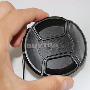Black 67mm Lens Cap Center Pinch Snap-On Front Lens Cover
